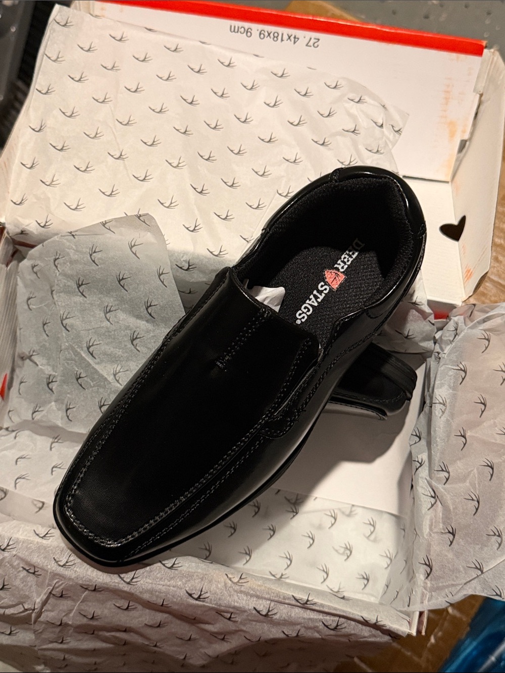 Deer Stags Black Slip-On Dress Loafer